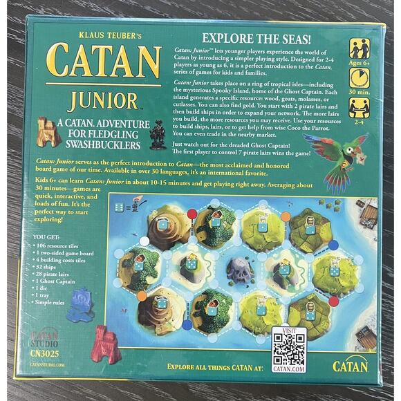 Catan Junior Board Game by Klaus Teuber 2020 Catan Studio, New and Sealed - Picture 2 of 11